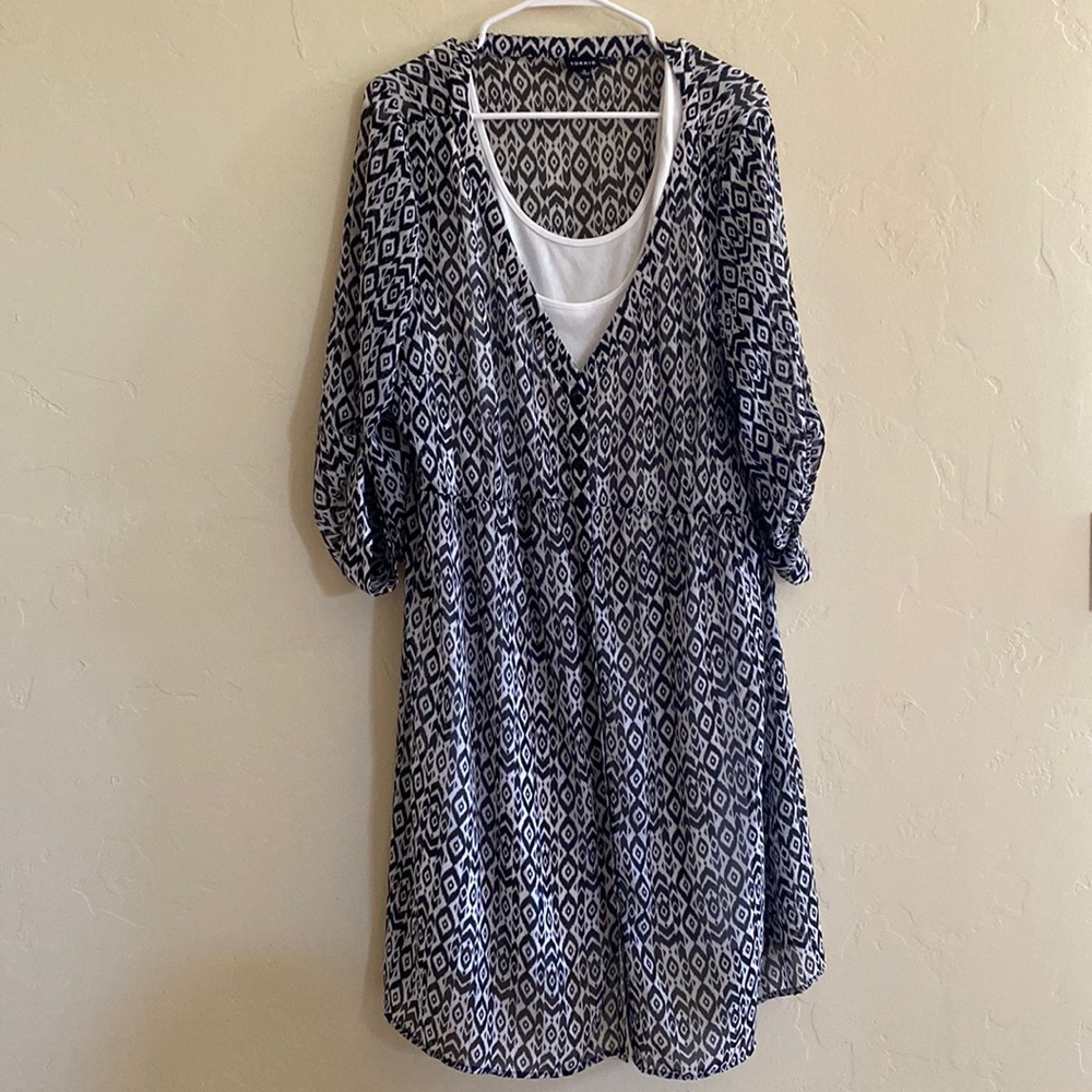 Chiffon button down dress